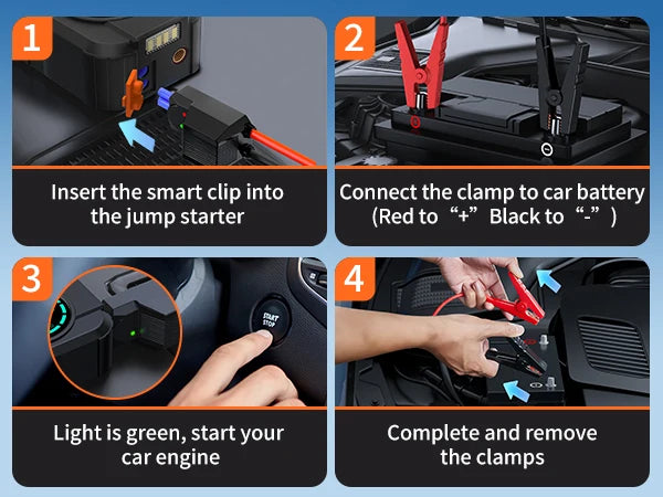 Car Jump Starter with Air Compressor 4 in 1