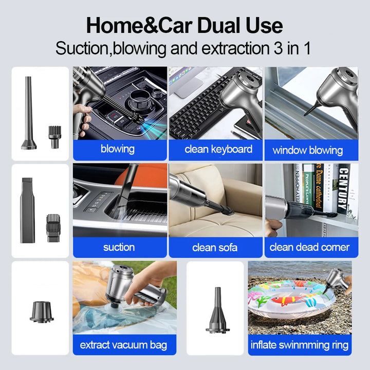 Portable Wireless Car Vacuum Cleaner