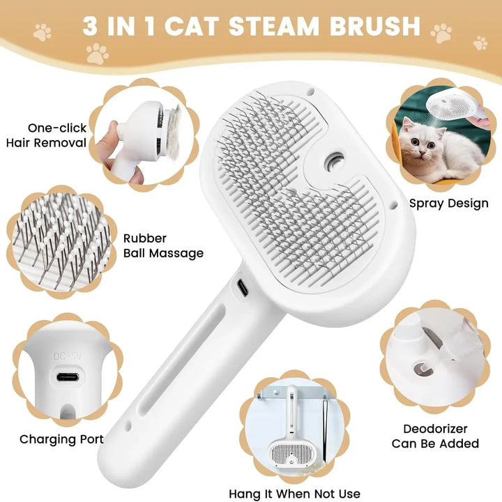 3-in-1 Electric Pet Hair Brush