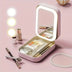 Portable LED mirror makeup bag